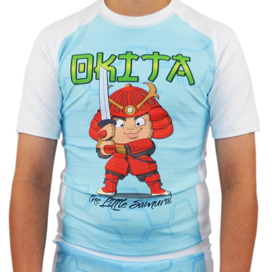 "Okita" 1  Kids JiuJitsu Short Sleeve Rash Guard