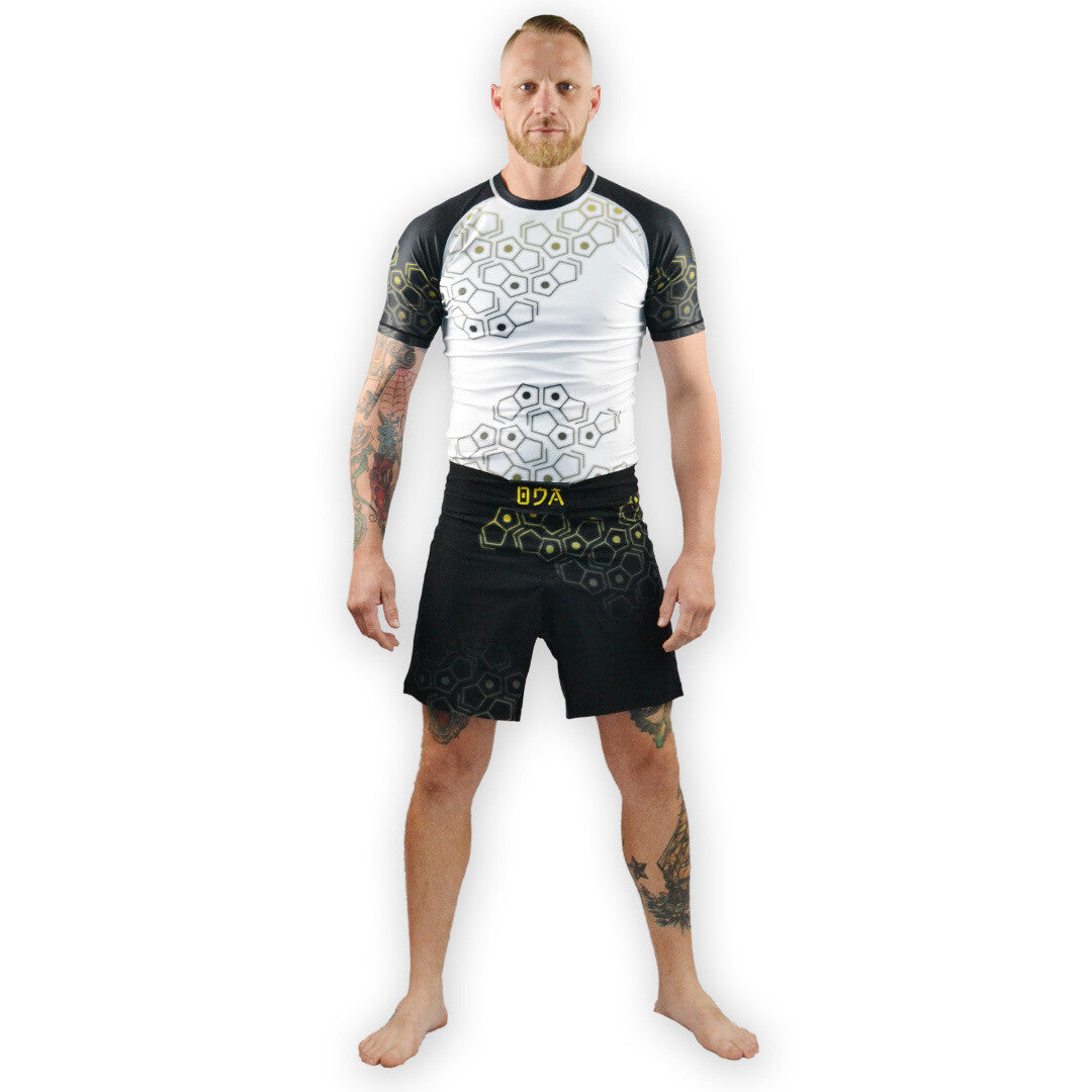 "Original" White JiuJitsu Short Sleeve Rash Guard